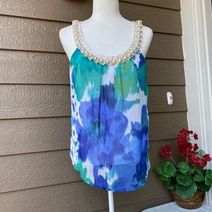 B. Wear Scoop neck halter top L w/ribbon & pearl